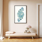 Floral Planet Nature Vertical Canvas Print