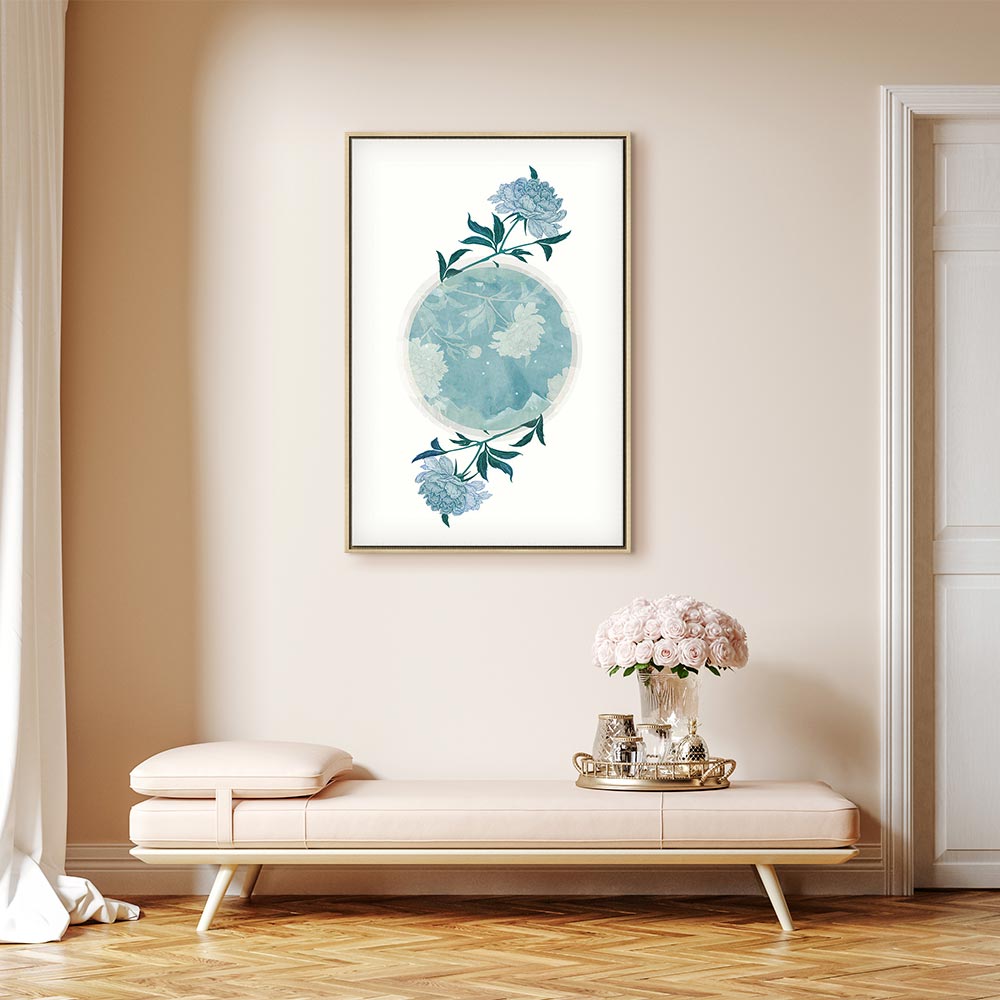 Floral Planet Nature Vertical Canvas Print