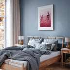 Ruby Flower Stalk Vertical Canvas Print