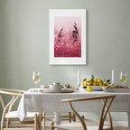 Ruby Flower Stalk Vertical Canvas Print