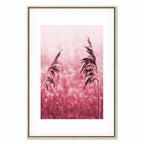 Ruby Flower Stalk Vertical Canvas Print