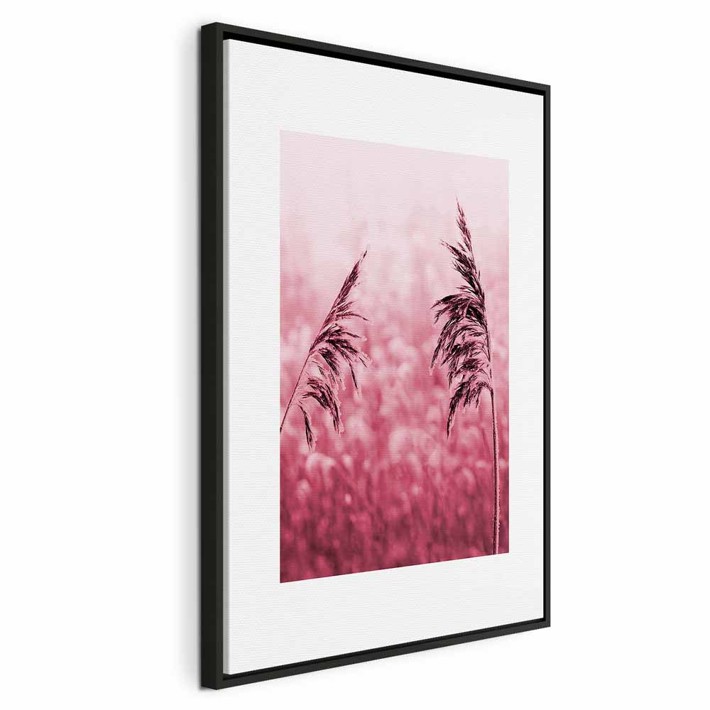 Ruby Flower Stalk Vertical Canvas Print