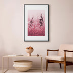 Ruby Flower Stalk Vertical Canvas Print