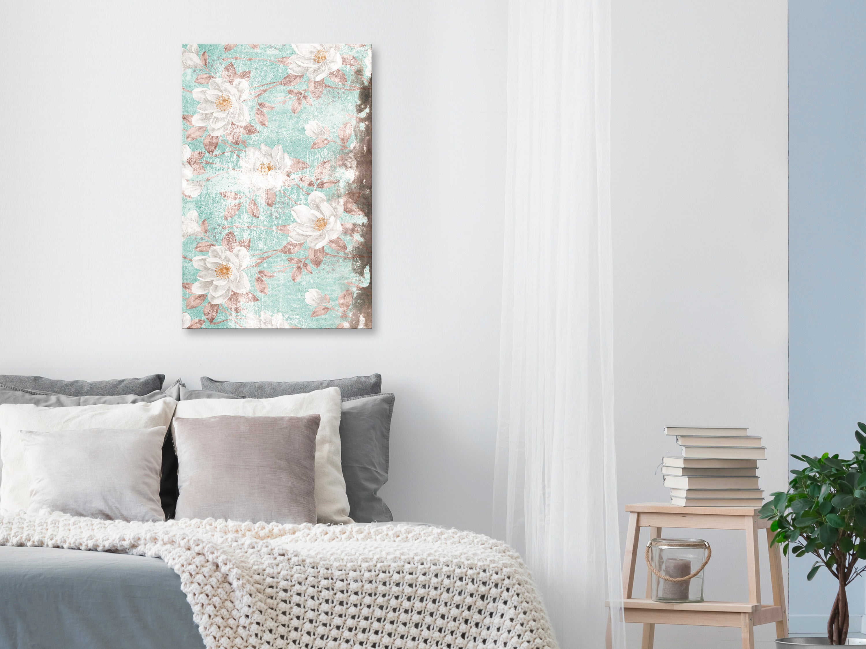 Canvas Print Roman Flowers Vertical 1 Part