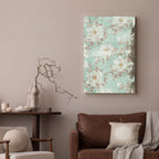 Roman Flowers Textured Vertical Canvas Print