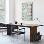 Roman Flowers Textured Vertical Canvas Print