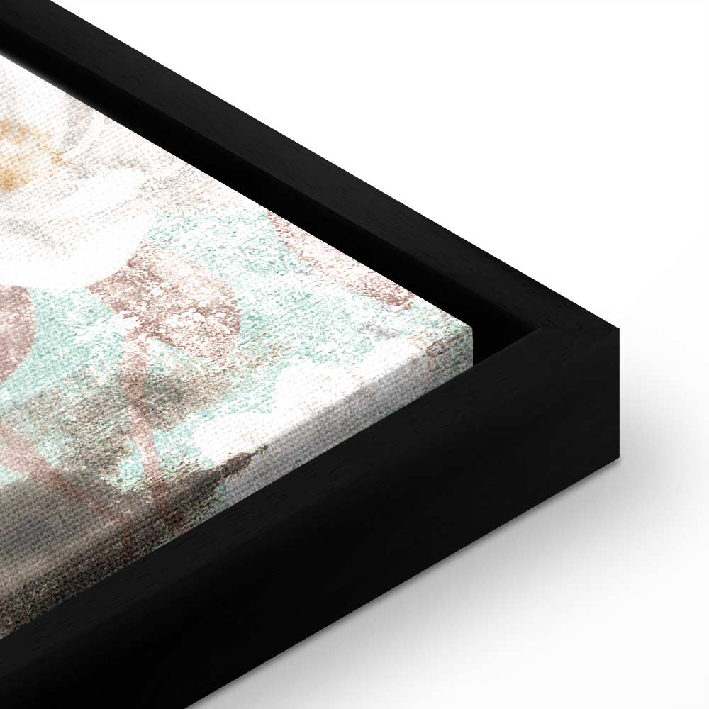 Roman Flowers Textured Vertical Canvas Print