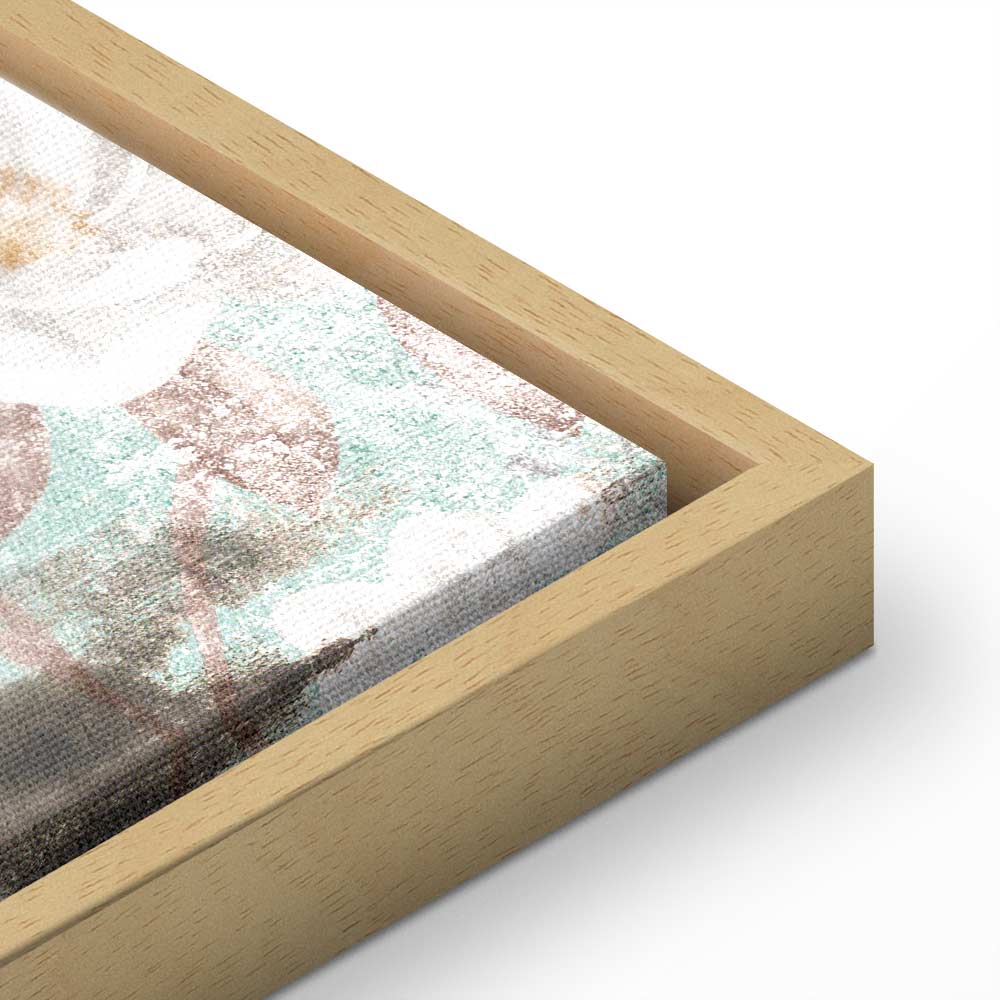 Roman Flowers Textured Vertical Canvas Print