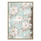 Roman Flowers Textured Vertical Canvas Print