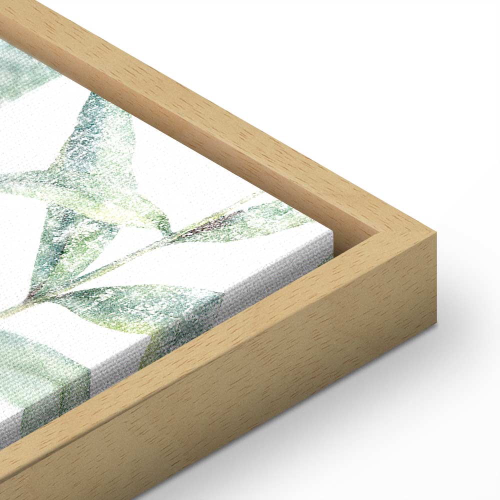 Green Leaves Nature Vertical Canvas Print