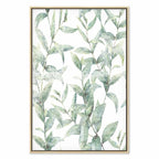 Green Leaves Nature Vertical Canvas Print