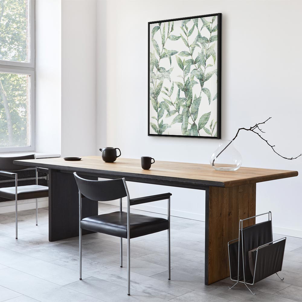 Green Leaves Nature Vertical Canvas Print