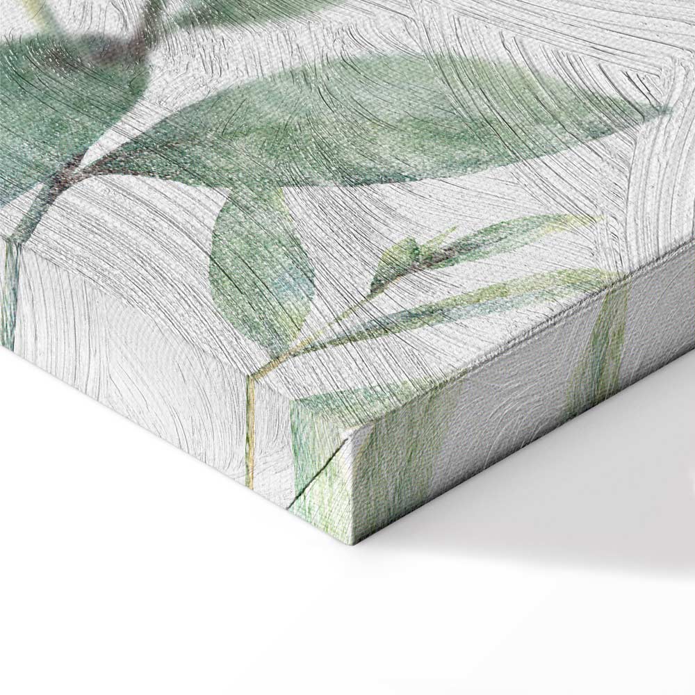 Green Leaves Nature Vertical Canvas Print