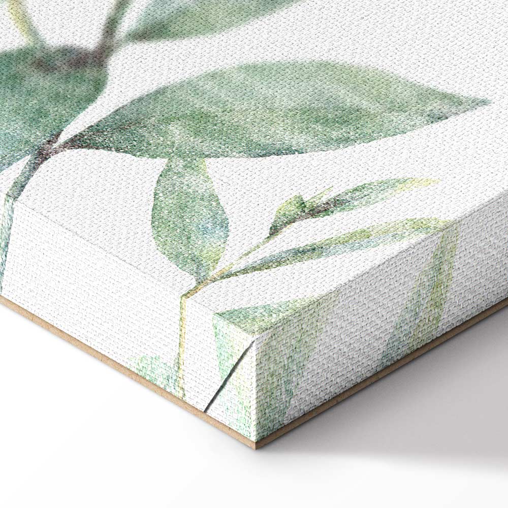 Green Leaves Nature Vertical Canvas Print