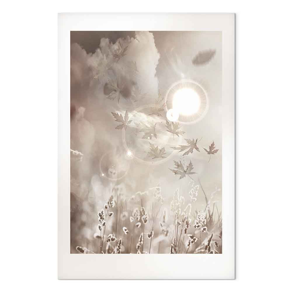 Sky Flare Fields Vertical Canvas Print