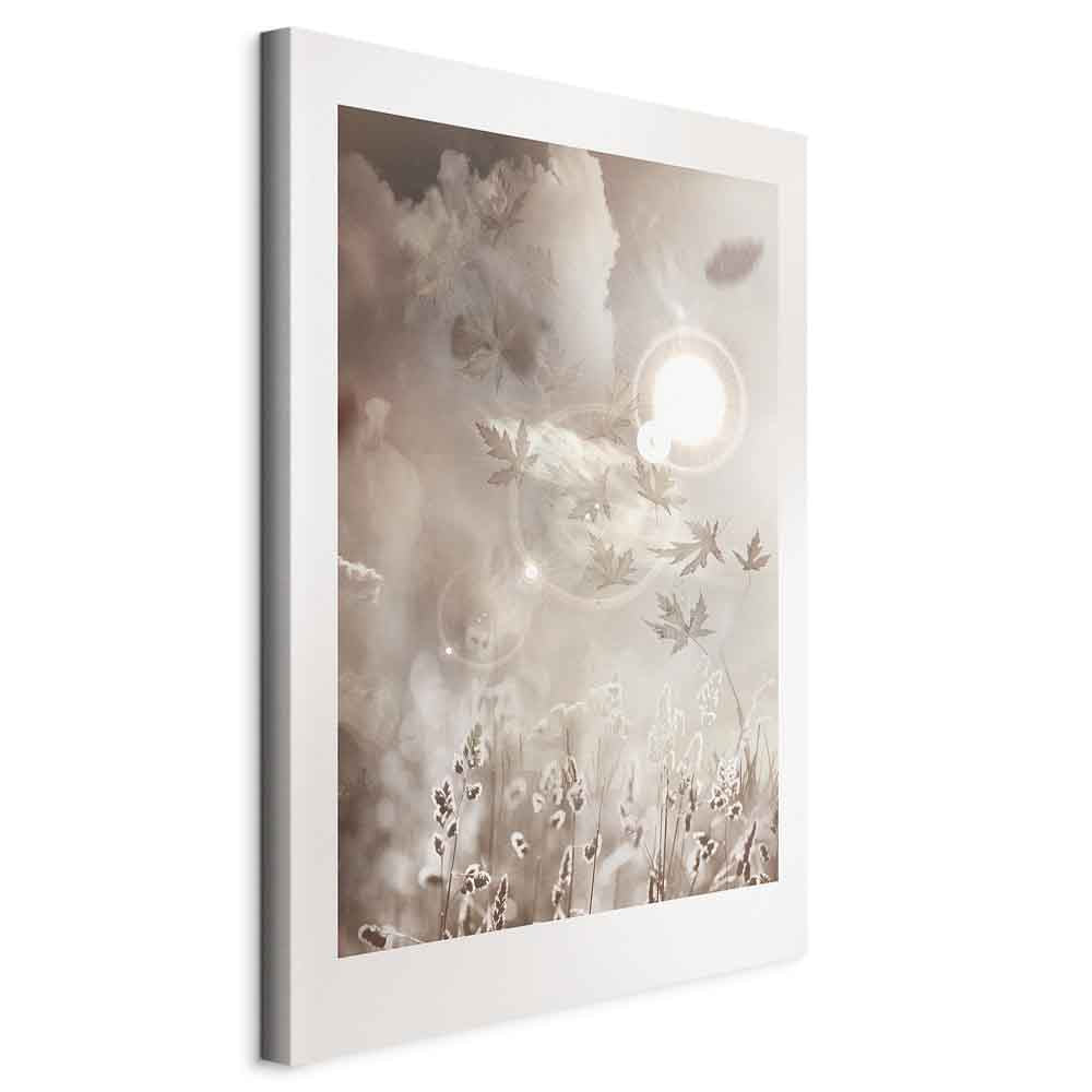 Sky Flare Fields Vertical Canvas Print