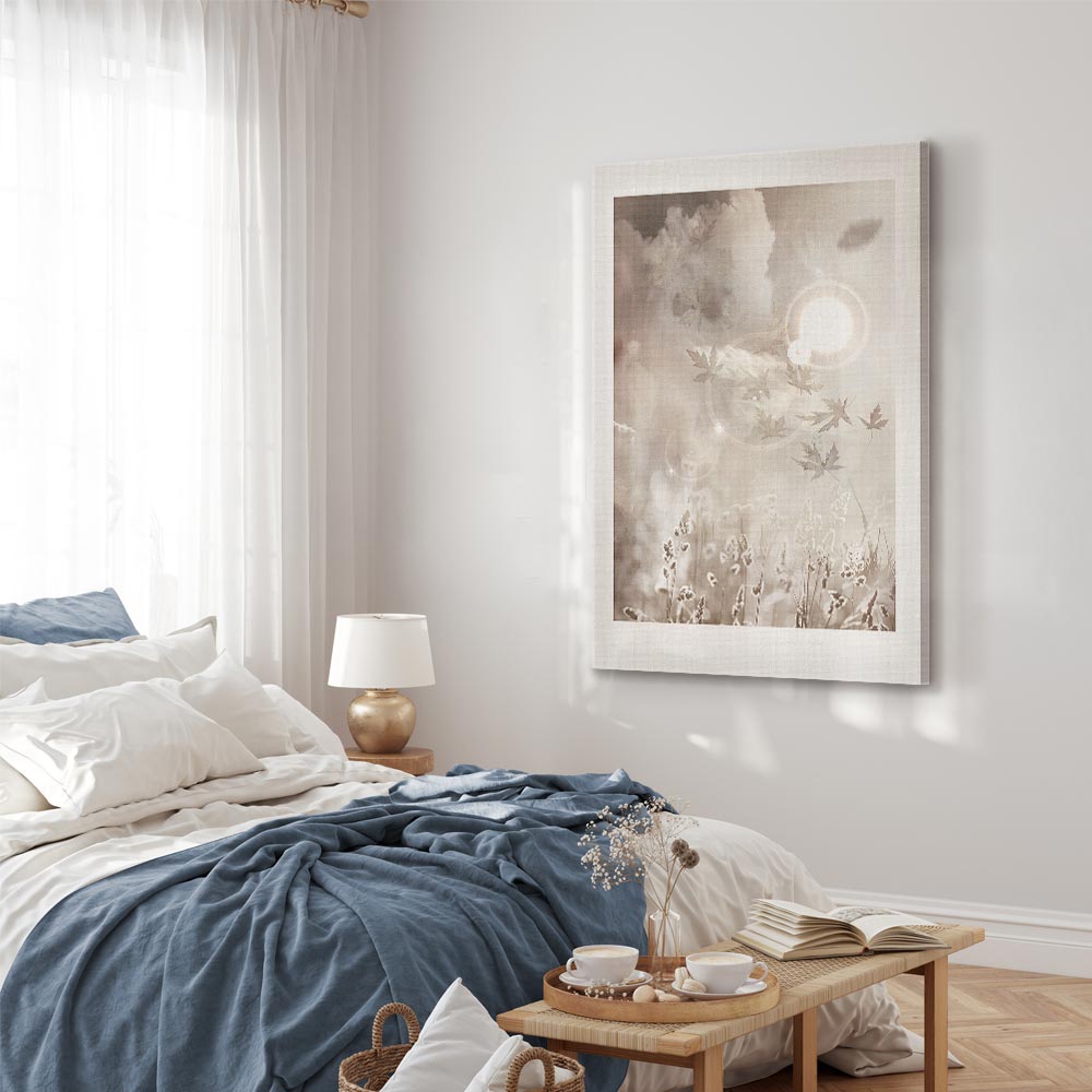 Sky Flare Fields Vertical Canvas Print