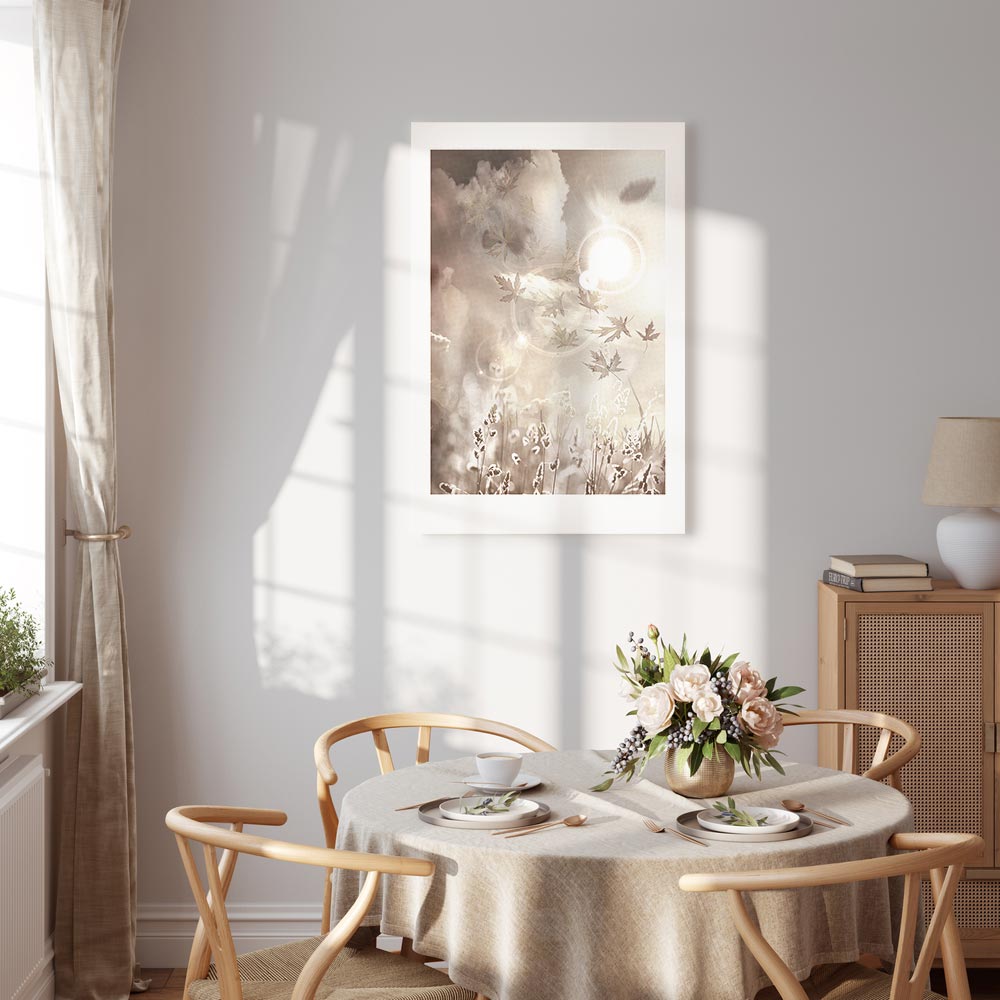 Sky Flare Fields Vertical Canvas Print