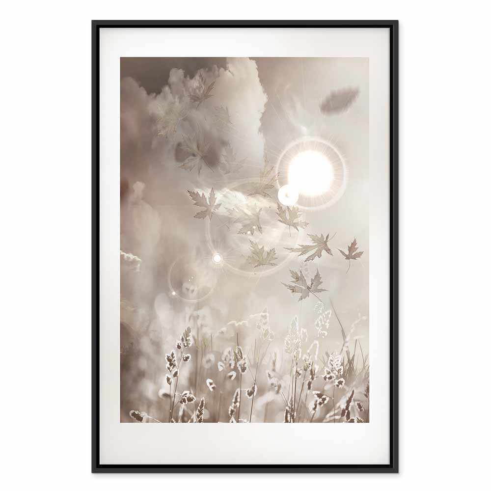 Sky Flare Fields Vertical Canvas Print