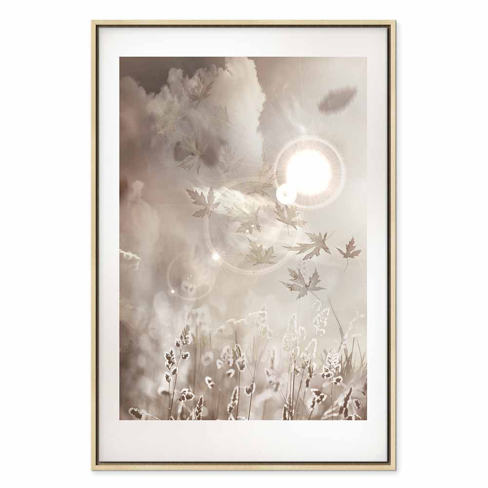 Sky Flare Fields Vertical Canvas Print