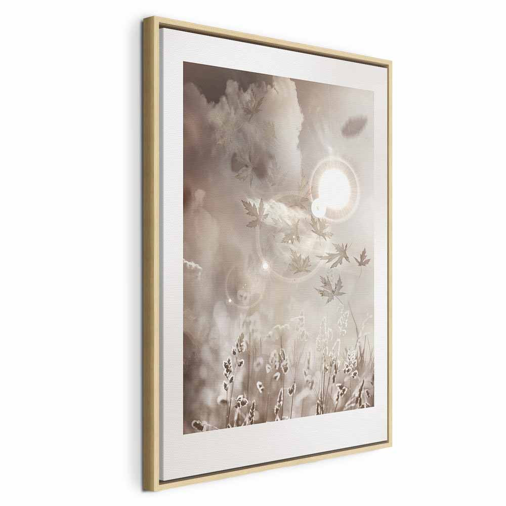 Sky Flare Fields Vertical Canvas Print