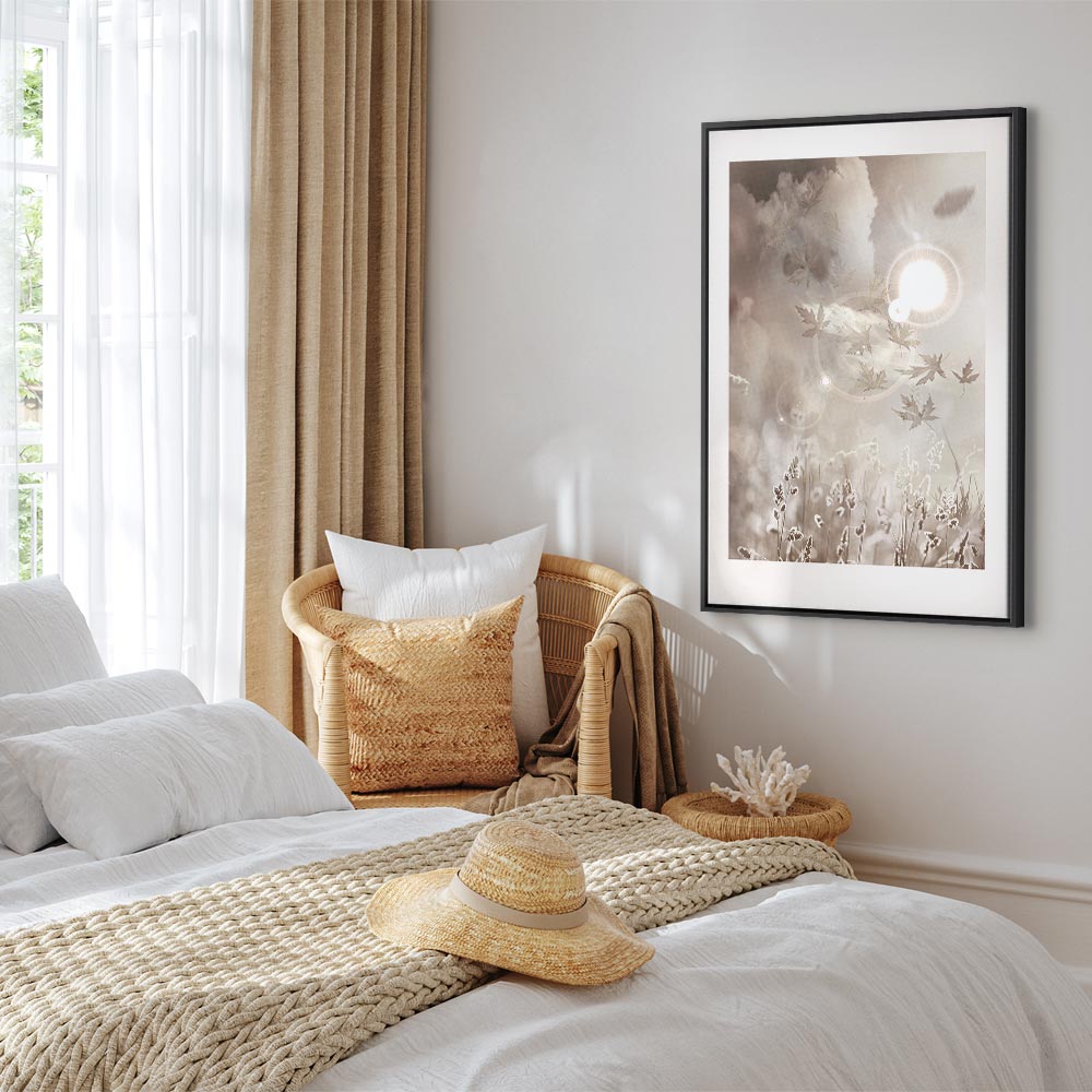 Sky Flare Fields Vertical Canvas Print