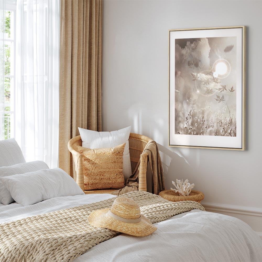 Sky Flare Fields Vertical Canvas Print