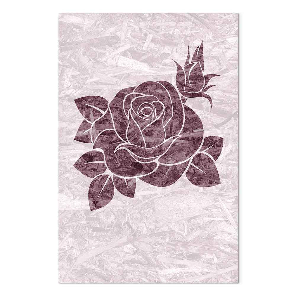 Floral Texture Vertical Canvas Print