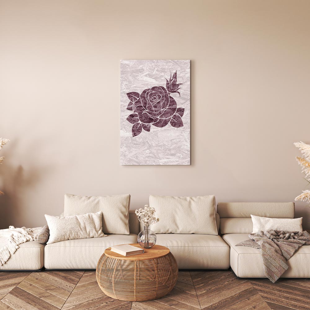 Floral Texture Vertical Canvas Print