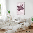 Floral Texture Vertical Canvas Print