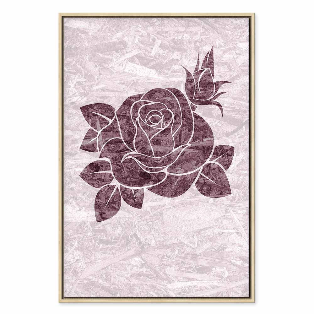 Floral Texture Vertical Canvas Print