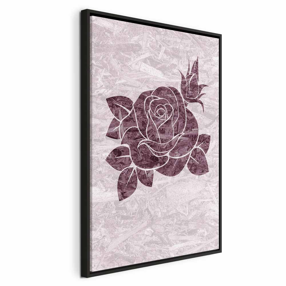 Floral Texture Vertical Canvas Print