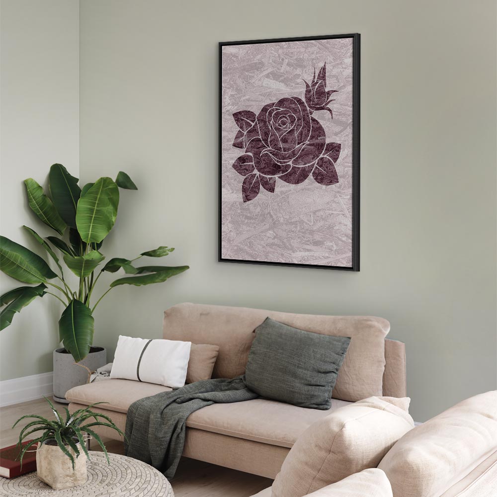 Floral Texture Vertical Canvas Print