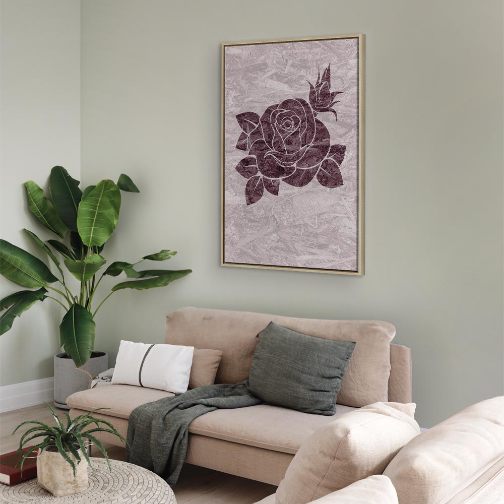 Floral Texture Vertical Canvas Print