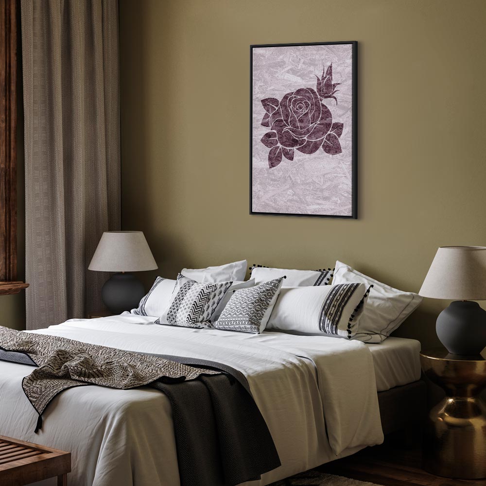 Floral Texture Vertical Canvas Print