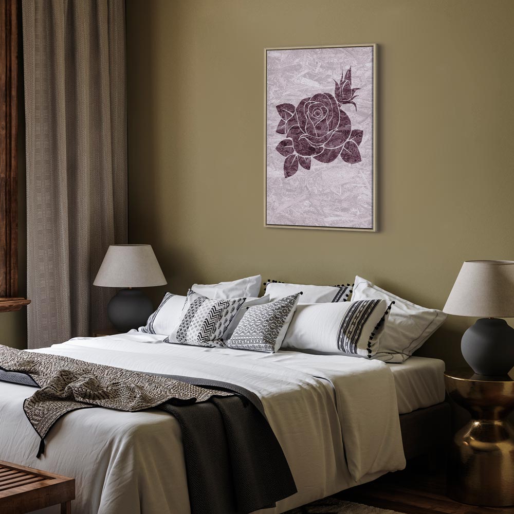 Floral Texture Vertical Canvas Print