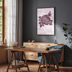 Floral Texture Vertical Canvas Print