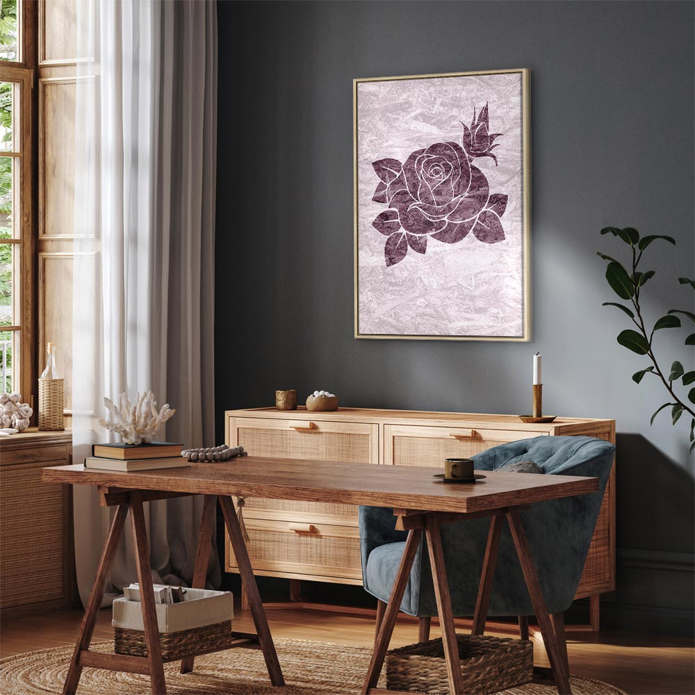 Floral Texture Vertical Canvas Print