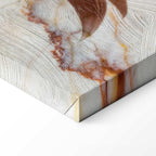 Delicate Lily on Sepia Marble Canvas Print