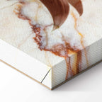 Delicate Lily on Sepia Marble Canvas Print