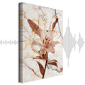 Delicate Lily on Sepia Marble Canvas Print
