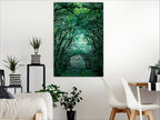 Canvas Print Green Pergola Vertical 1 Part