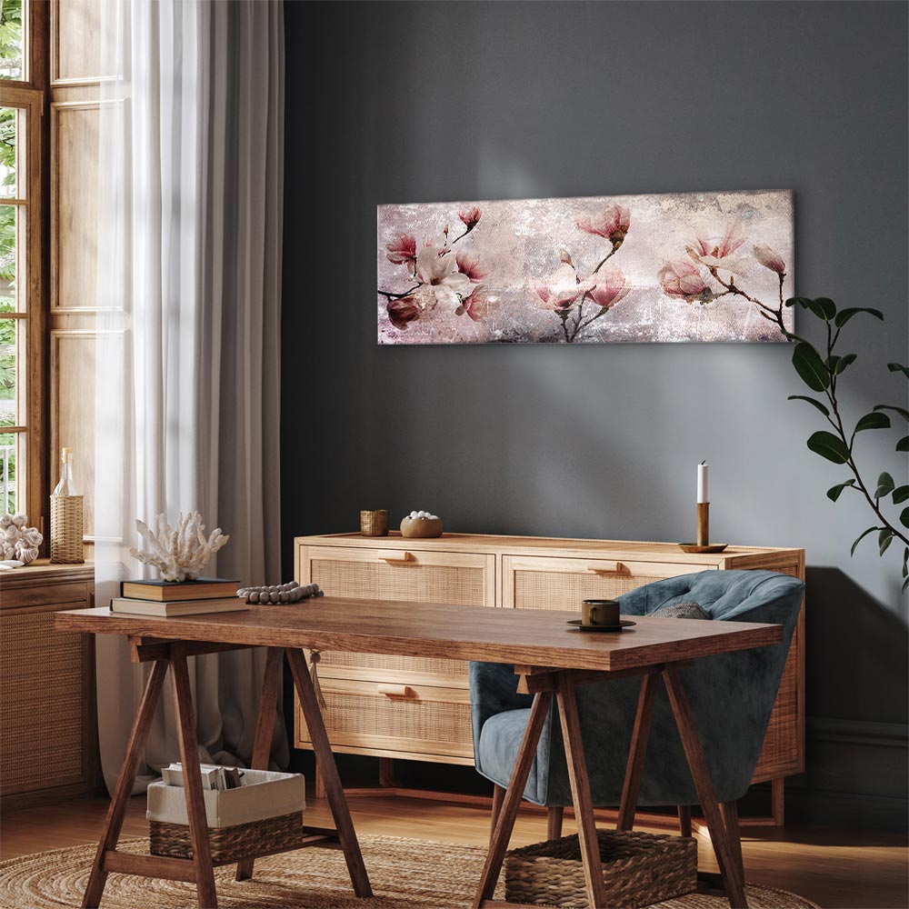 Magnolia Floral Narrow Canvas Print