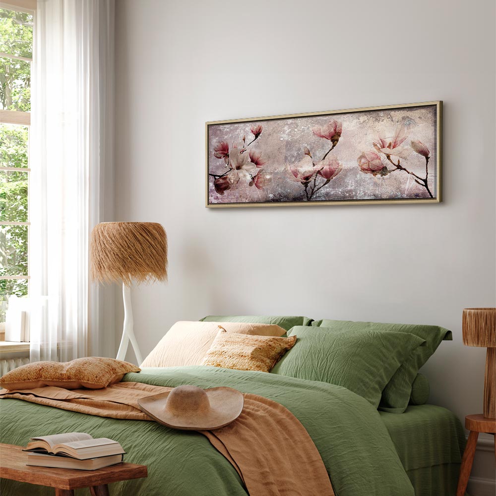 Magnolia Floral Narrow Canvas Print