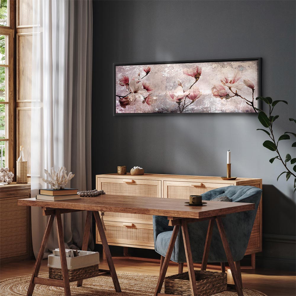 Magnolia Floral Narrow Canvas Print
