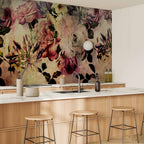 Colorful Nostalgia Flowers Wall Mural