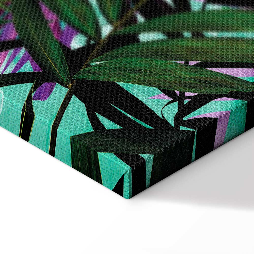Colourful Abstract Leaves Canvas Print