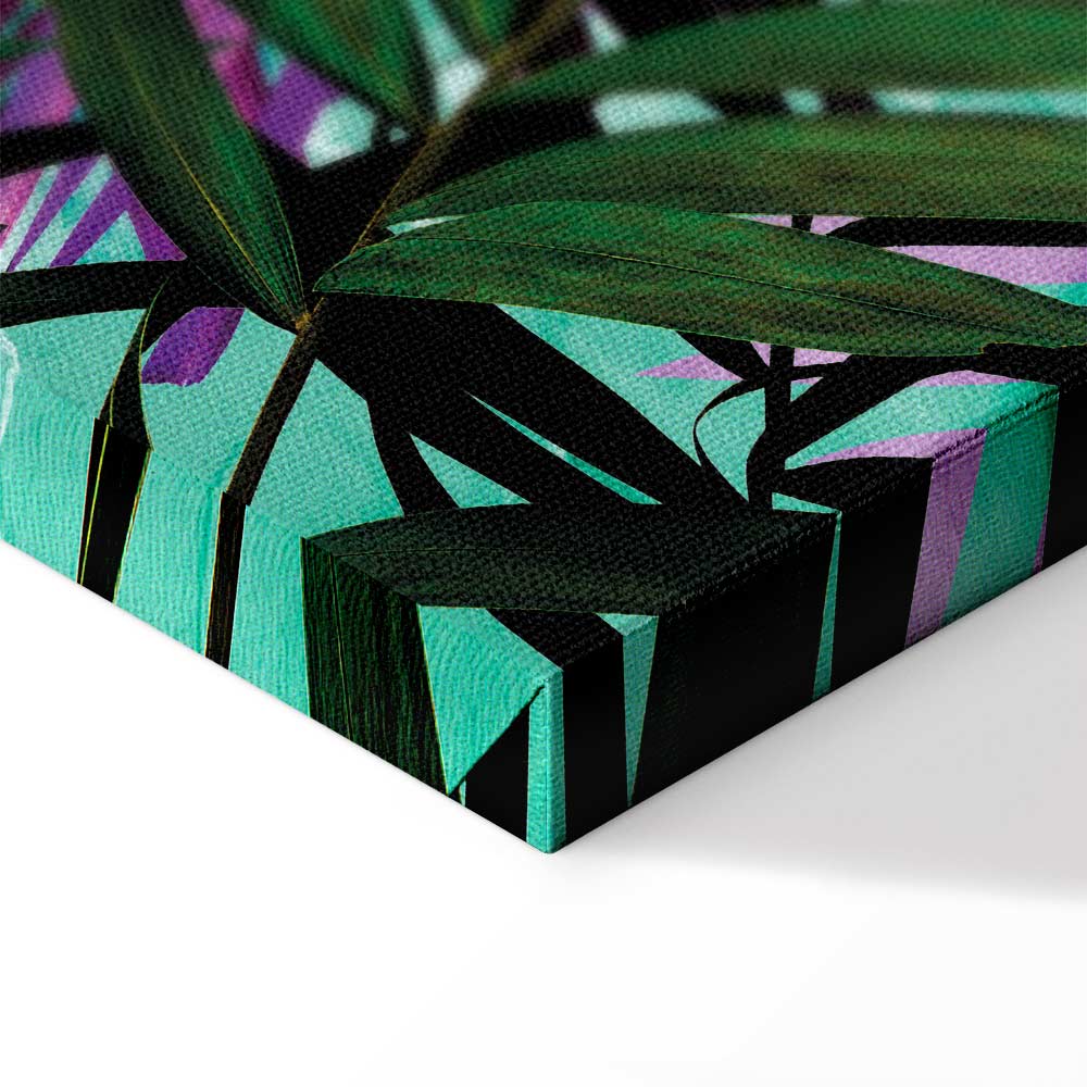 Colourful Abstract Leaves Canvas Print