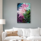 Colourful Abstract Leaves Canvas Print