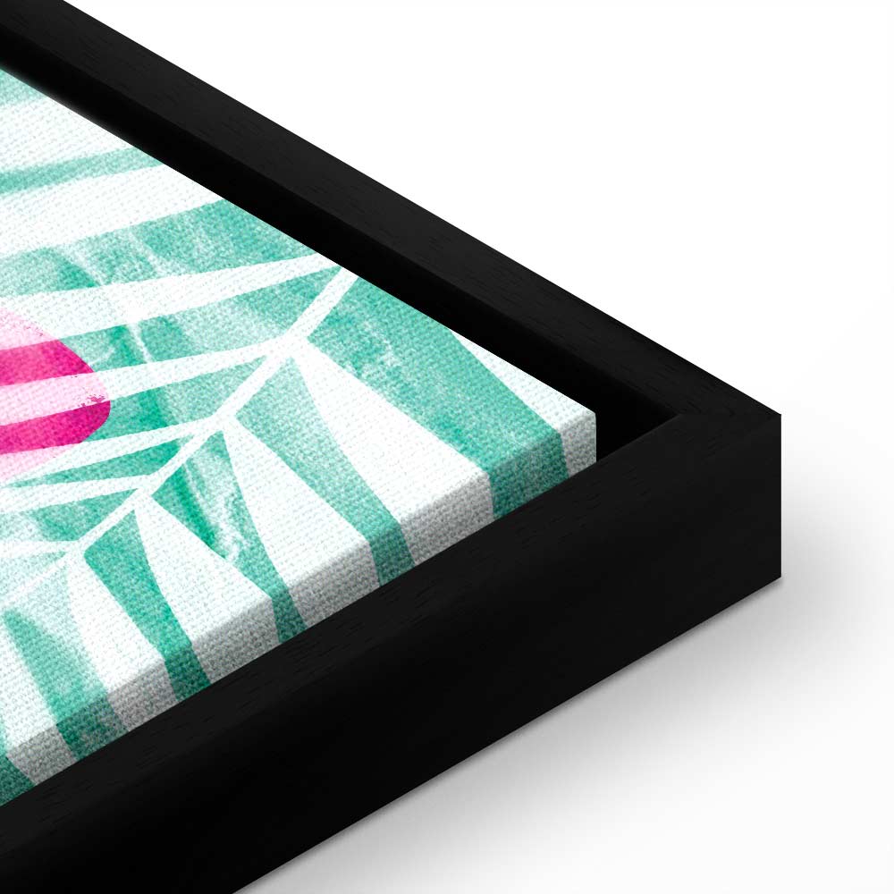 Colourful Abstract Leaves Canvas Print